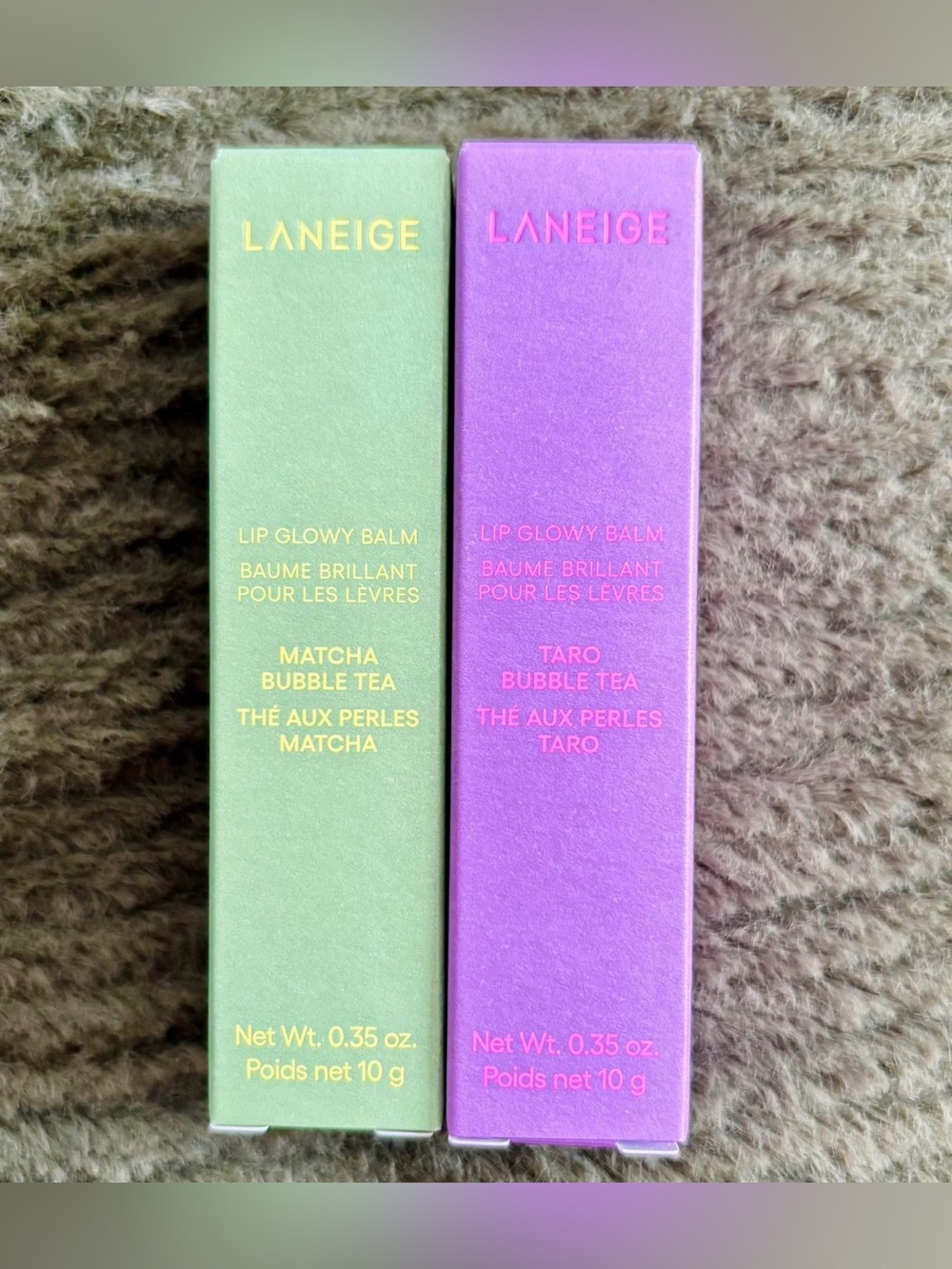 ✨ NEW Laneige Lip Glowy Balm Duo - Limited Edition Matcha & Taro Bubble Tea ✨ - Picture 6 of 6